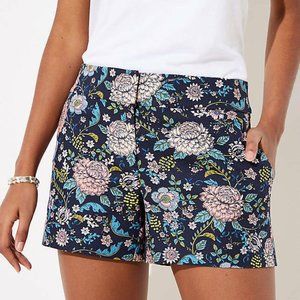 LOFT Navy Floral Riviera Shorts
